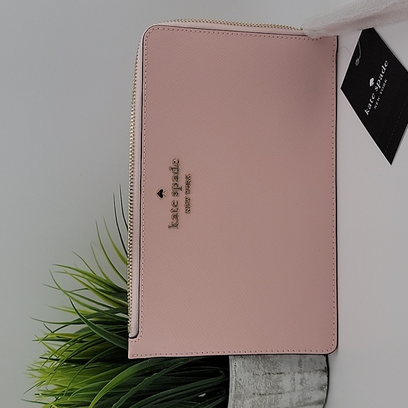 Kate Spade Staci Medium Zip Wrislet Celeste Pink - Picture 6 of 8